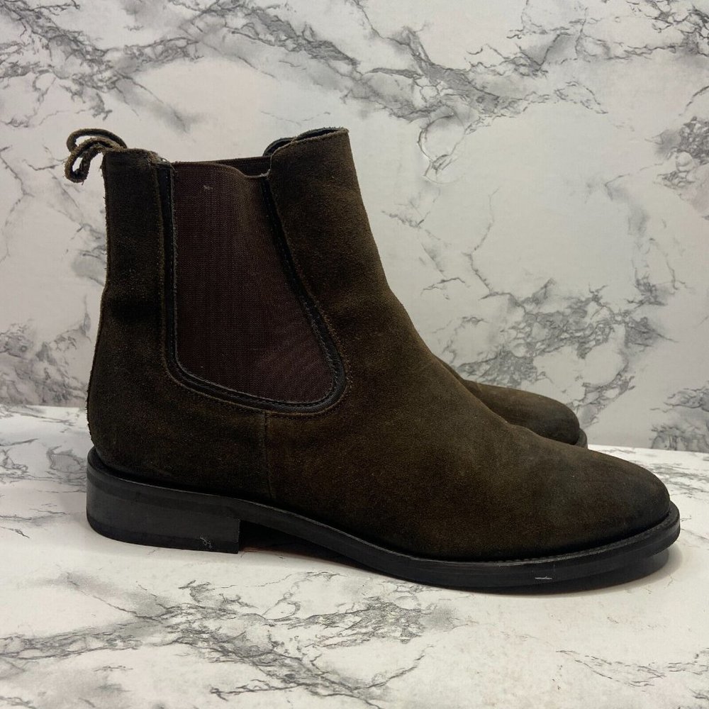 Thursday Boot Women 8 Duchess Chelsea Boot Brown Nubuck Leather Pull On Shoe